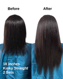 Kinky Straight Clip-in Hair Extensions